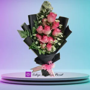 Hand Bouquet Mawar Merah - Karangan Bunga Papan Bogor