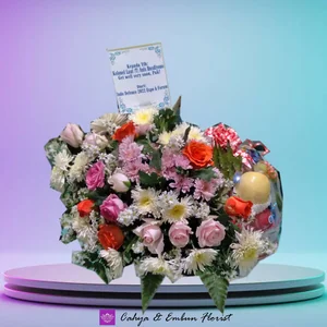 Parcel Buah Rangkaian Bunga - Karangan Bunga Papan Bogor