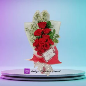 Hand Bouquet Mawar Merah - Karangan Bunga Papan Bogor